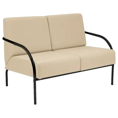 SPA 2 černý lak, látka SUE S 1219 - látka krémová